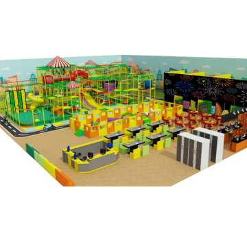 Indoor Playground with Big Ball Pit and Large Slide for Party Room