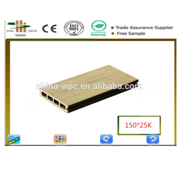 2016 New Design hollow Smoke Grey Wood Powder Composite (wpc) deck floor