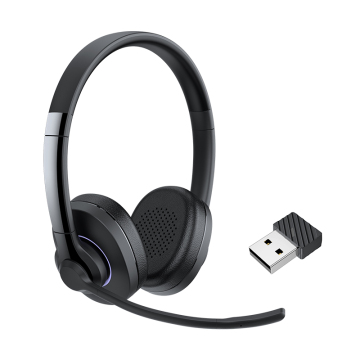 Wholesale Office Headset Call Center Usb Wireless Bt Earphone Business Headset With Noise Cancellation Mic Type C Earphone