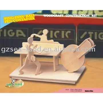 Wooden toy Ping-Pang Ball Pen-Container