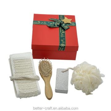 customized wooden bath sets spa shower gift set