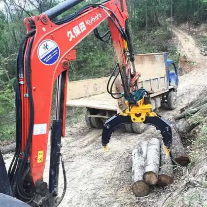 Excavator hydraulic Log Grapples