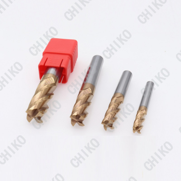 Acero hrc50 tungsten 4 flautas tisin recubrimiento cuadrado