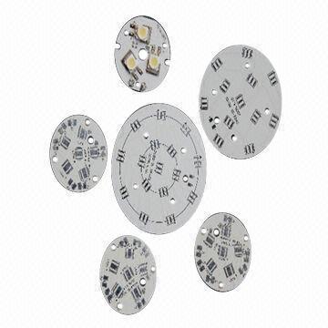 LED Light Aluminum PCB, High Thermal Conductivity and 1oz Copper