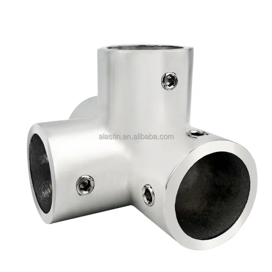 Hot Sale Stainless Steel Mirror Polished 90 Degree 4-Way Tee Connector for Boats