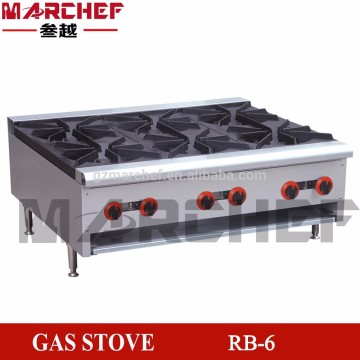 6 Burners Commercial Catering Coutertop Burner Burner Sprzęt/Maszyna do gotowania/gazowy top