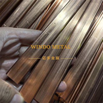 Brass radiator flat tubes for central heating systems