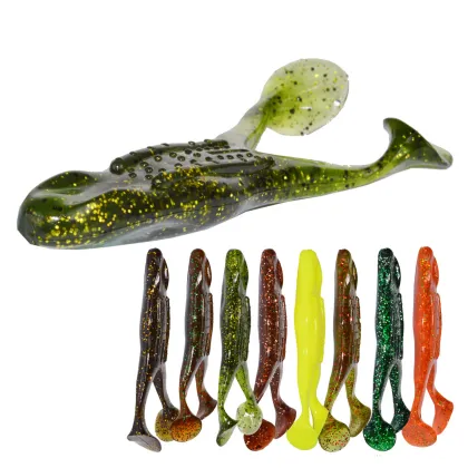 Wholesale 2pcs Bag Fishing Baits 105mm 15g Freshwater Frog Lure Soft Baits for Bass