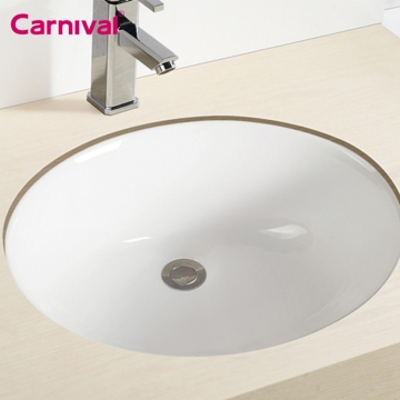 Wholesale Good Quality Porcelain Undercounter Oval Wash Basin Bathroom Ceramic Easy Clean Sink