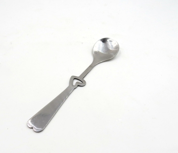 stainless steel heart shaped tea spoon