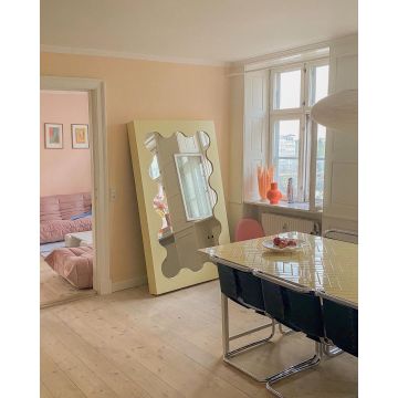 Modern Decorative Stylish Wavy Full Length Floor Mirror