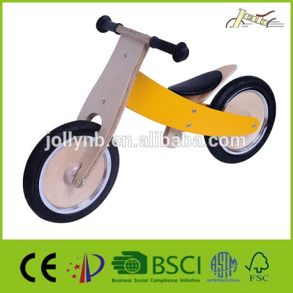 Banana 12" Wooden Bicycles Cross and Children Balance Bikes