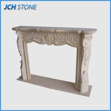 Fashion custom nature marble stone round fireplace