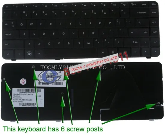 Laptop Keyboard For Hp Pavilion G42 Series , Black 602035-001