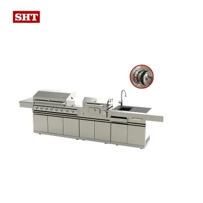 Factory Wholesale High Quality Barbecue Grill BBQ Outdoor Kitchen Stainless Steel Cabinet