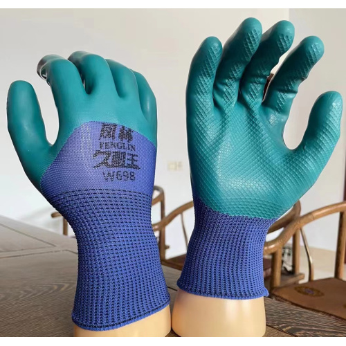Nylon Core Latex Embossed Gloves