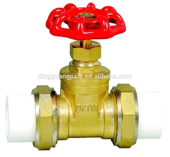 NPT thread 3/4 brass PPR gate valve