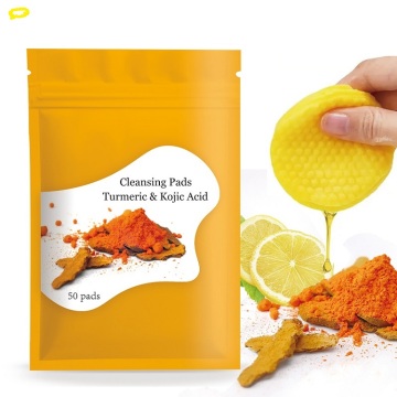 YURHERSU Turmeric and Kojic Acid Face Cleanser Pads - 50 Pads for Brightening Skin