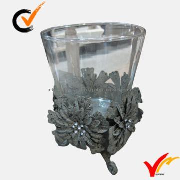 Antique metal decorative candle holders