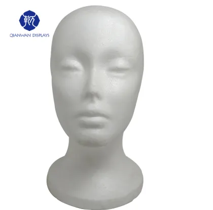Cheap human hair foam mannequin head with shoulders
