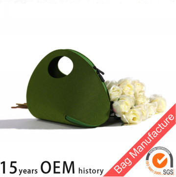 2016 New handle eco felt cosmetic bag for ladies