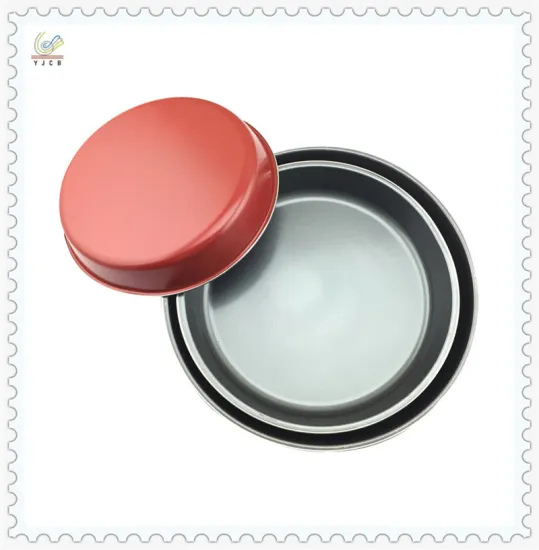 Carbon Steel Red Base 3pcs Round Cake Pan