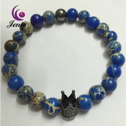 Jenia 2016 Lately Fashion Jade Bead Bracelet,Crystal Diamond Bracelet