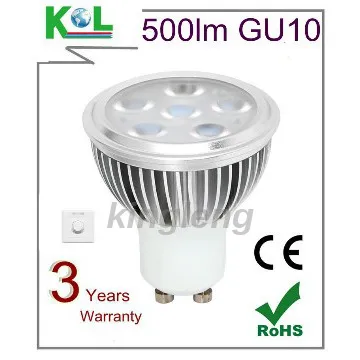 GU10 led Light(500lm,Ra82,45/60deg) replacement 35w halogen