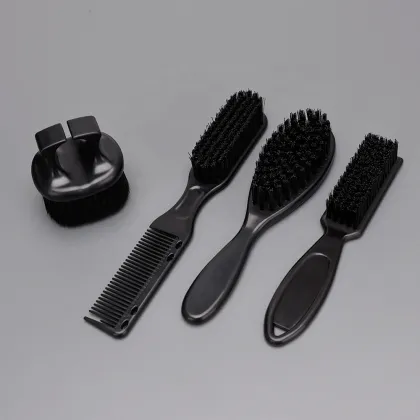 Nylon Beard Comb and Mustache Brush Set for Styling