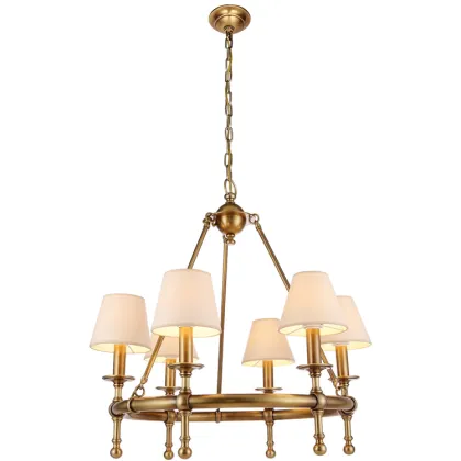 Classic Polished Nickel and Bronze Chandelier for Visual Comfort Light