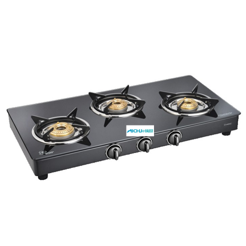 Classic Black Toughened Glass Top Gas Cooker