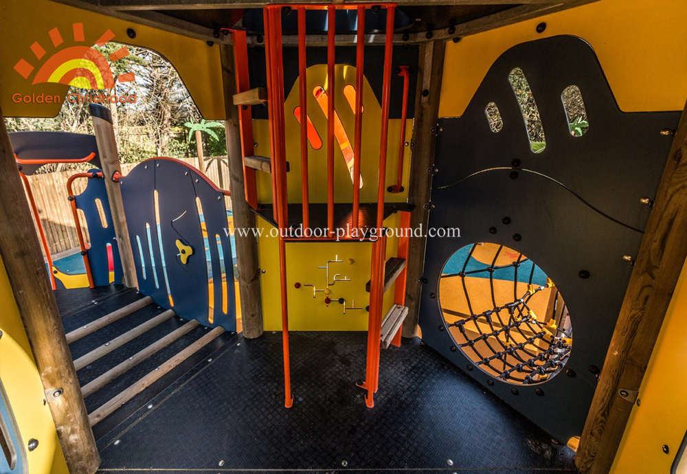 Hpl Mutiplay Outdoor Activity Tower Tube Silde Playground Structure