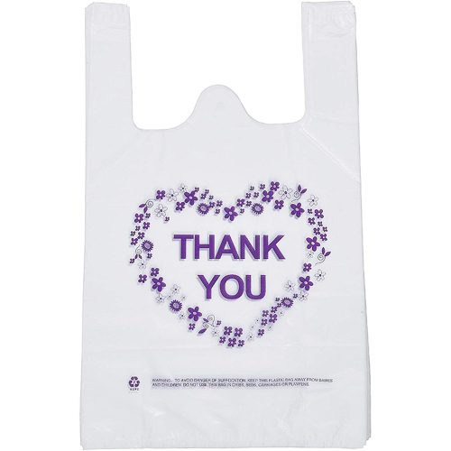 Hot Sale Customized Print Plastic Handle Vest Carrier Shopping Bag