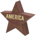 Wooden Distressed Patriotic Star Sitter Blocks