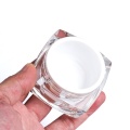 Conteneurs de crème pour visage blanc de luxe Jar en acrylique cosmétique