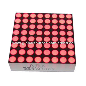 8 x 8 Dot-matrix LED Display, Available in Various Colors, for Lift Floor Indicators