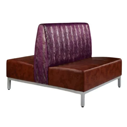 Blackish Green Leather Restaurant Booth Seating