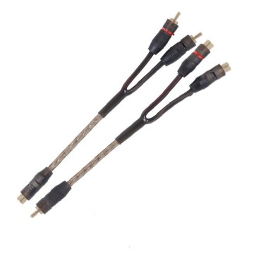 High Quality 3.5mm y cable , 2 Male To Female Y Splitter Cable