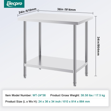 Stainless steel tables for restaurants Stainless Steel Commercial Work Table for Kitchen Supplier