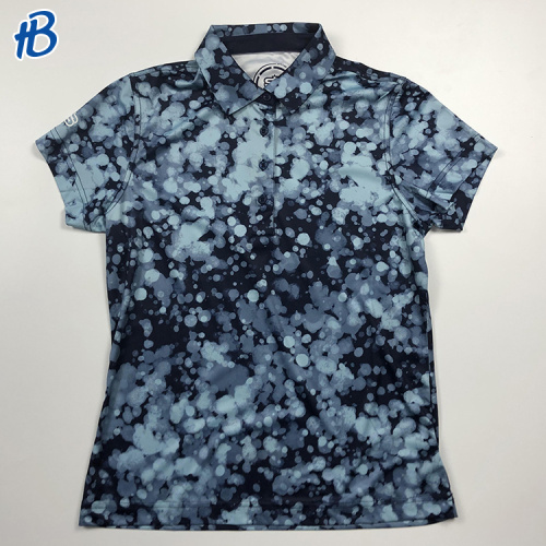 Black Blue Men Slim Fit Polo Camisa