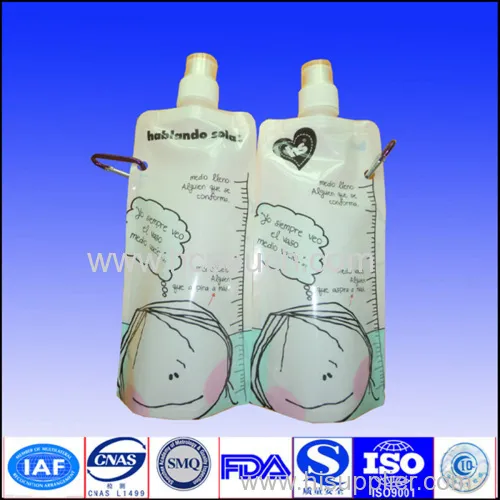Laminated Material Drinking Water Bag Plastic Doypack With Spout 