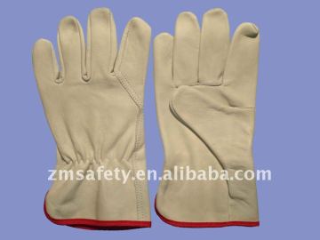 Cow grain leather driver gloves ZM44-H