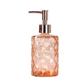 Transparent glass bottle hand soap dispenser