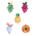 Cabujón de resina de fruta transparente, cabujón de uva dulce, zanahoria, calabaza, cereza, piña, manualidades decorativas para lazos para el pelo, álbum de recortes DIY