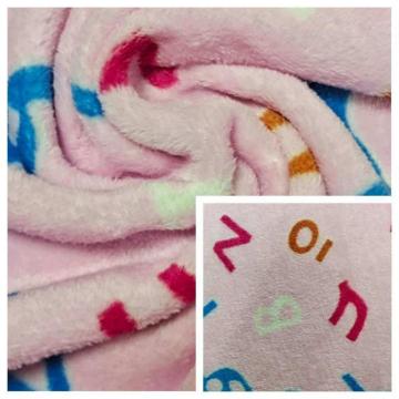 100% polyester dubbel sida flanell med brevutskrift