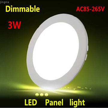 3W Dimmable Round Led Panel Light