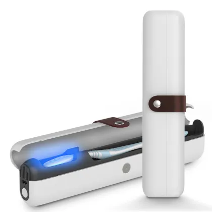 Travel Toothbrush Sterilizer with 1500mAh Battery and Belt Clip