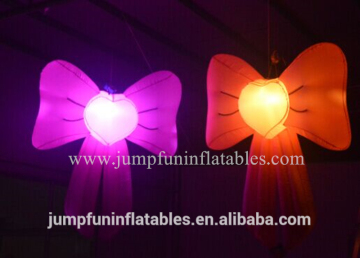 New designs Inflatable Lighting Bow hanging on roof for LED decoration