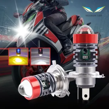 High Bright Dual Color LED Motorcycle Bulbs H4 H7 P15D BA20D Foglamp