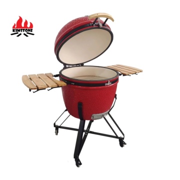 KIMSTONE 28 inch Kamado Grill: Outdoor Kitchen Ceramic Charcoal BBQ